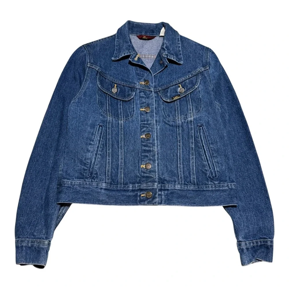 Vintage‎ 80s Ms. Lee Union Made Denim Jean Jacket Women's 11/12 Short Length